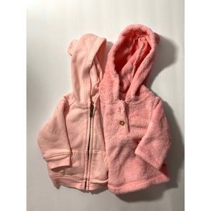 Set of 2 Baby Girl ears hoodie Pink Size 0-3M/3M
